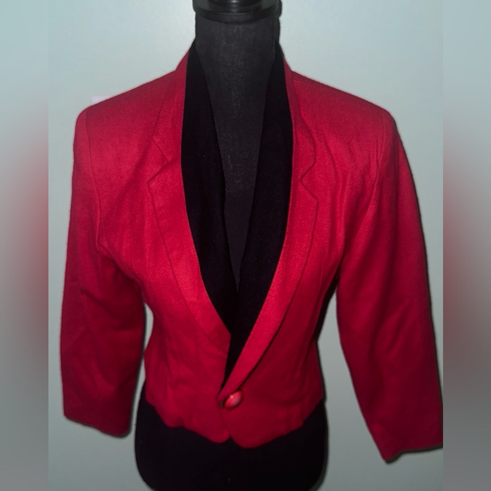 Red Blazer with Black Lapel